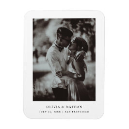 Íman Texto e Foto Elegante Simples | Salvar a data