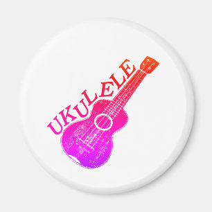 Íman Texto E Imagem Coloridos Ukulele