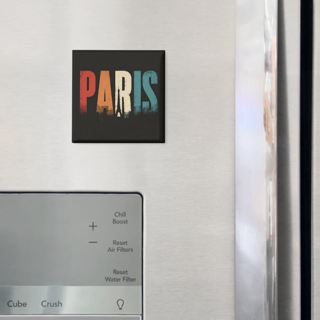 Íman Texto e Silhueta de Paris (In Situ (Fridge))