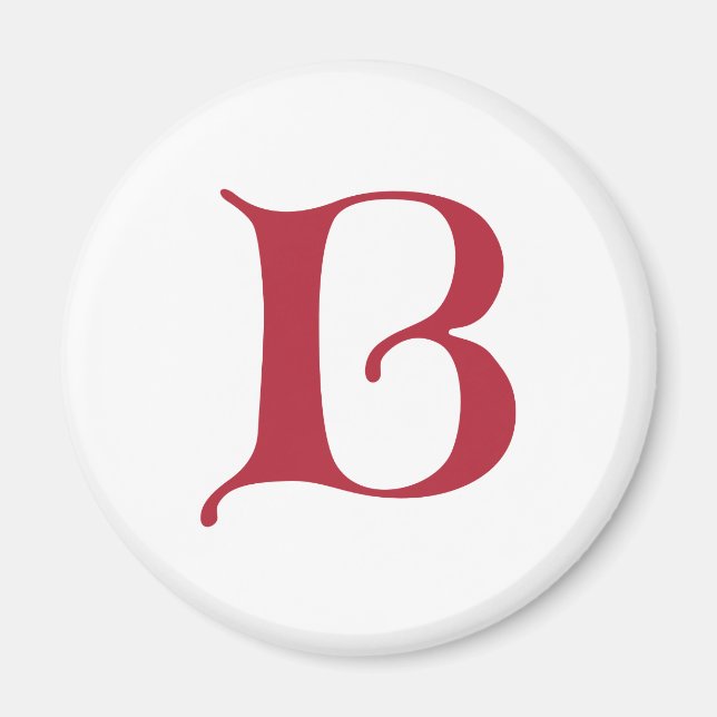 Íman Texto em inglês Gótica Monograma - letra B (Frente)