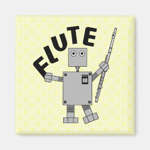 Íman Texto Flute Robot