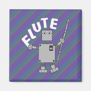 Íman Texto Flute Robot