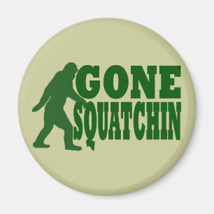 Íman Texto ido verde do slogan do squatchin