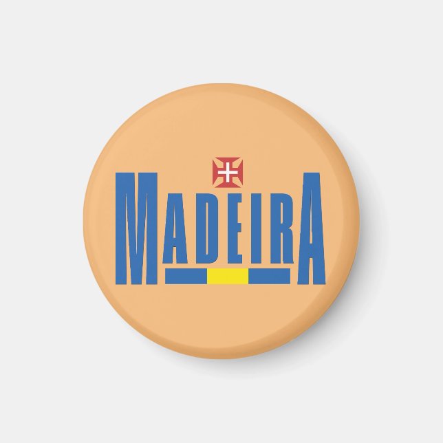Íman Texto Madeira e Cores de Sinalizador (Frente)