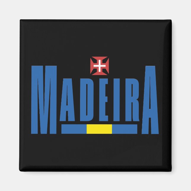 Íman Texto Madeira e Cores de Sinalizador (Frente)