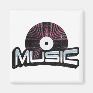 Íman Texto musical com vinil record