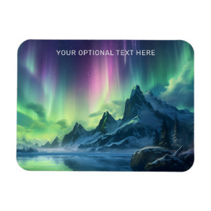 Íman Texto personalizado Aurora Borealis