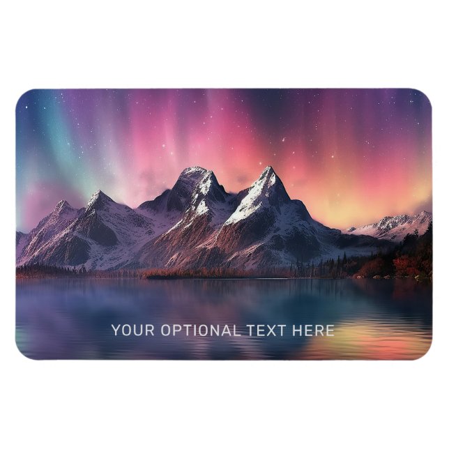 Íman Texto personalizado Aurora Borealis (Horizontal)