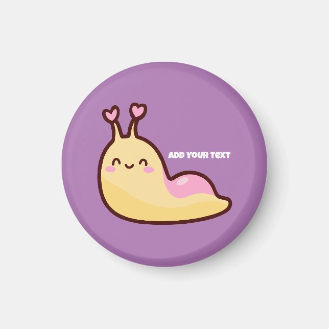 Íman Texto Personalizado de Folha de Corte Feliz (Frente)