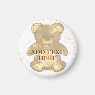 Íman Texto Personalizado do Urso de Teddy-Cuja