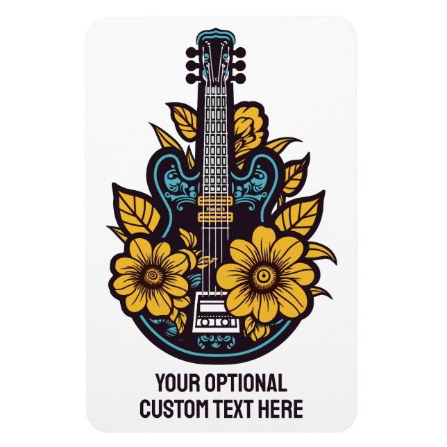 Íman Texto Personalizado e Cor Ukulele (Vertical)