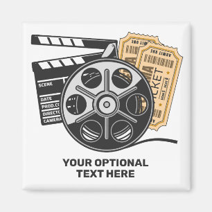 Íman Texto personalizado e filme colorido