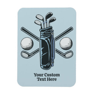 Íman Texto Personalizado e Golfe de Cor
