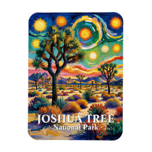 Íman Texto Personalizado Joshua Tree Van Gogh Deserto C