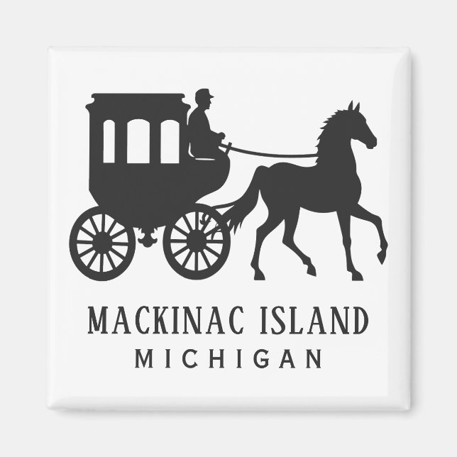 Íman Texto Personalizado Mackinac Island (Frente)
