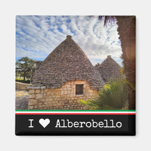 Íman Texto personalizado, moradias trulli em Alberobell