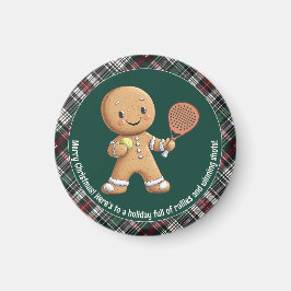 Íman 🎾 🎄 Texto personalizado, Natal baseado em Padel