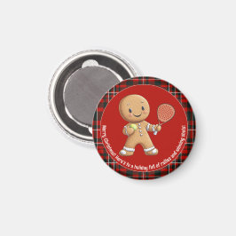 Íman 🎾 🎄 Texto personalizado, Natal baseado em Padel