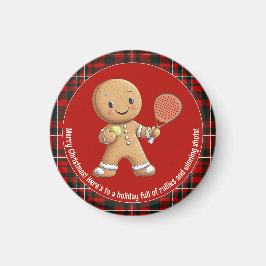 Íman 🎾 🎄 Texto personalizado, Natal baseado em Padel