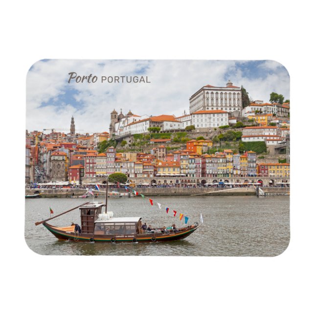Íman Texto Personalizado Porto Portugal (Horizontal)