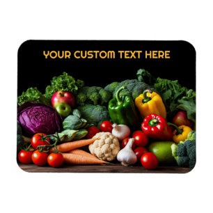 Íman Texto Personalizado Produtos Hortícolas Frescos