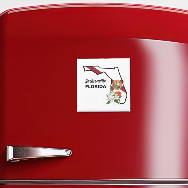 Íman Texto Personalizado Sinalizador Flor e Flor Laranj (Criador carregado)