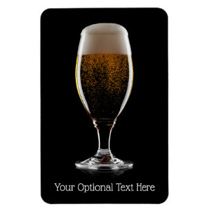 Íman Texto personalizado Vidro de Cerveja