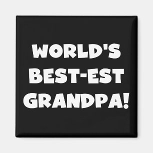 Íman Texto preto ou branco do vovô do Melhor-est do