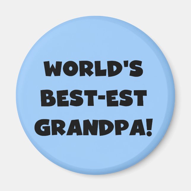 Íman Texto preto ou branco do vovô do Melhor-est do (Frente)