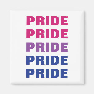 Íman Texto Repetido Personalizável do Orgulho Bissexual