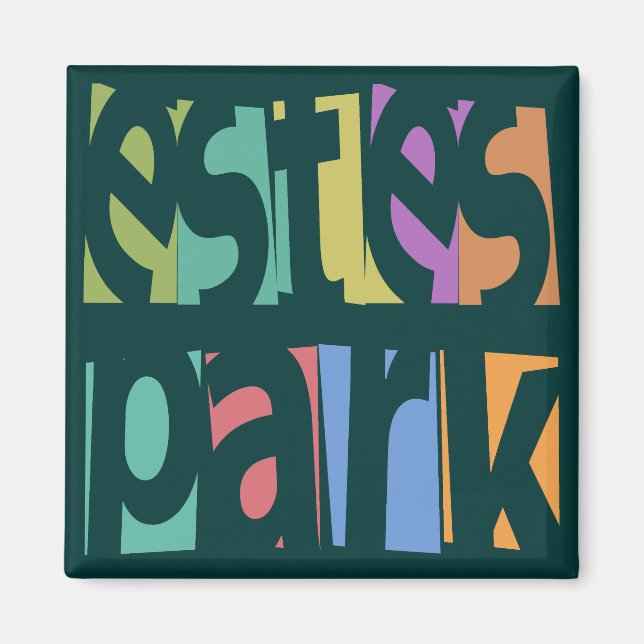 Íman Texto Retroativo do Parque Estes (Frente)