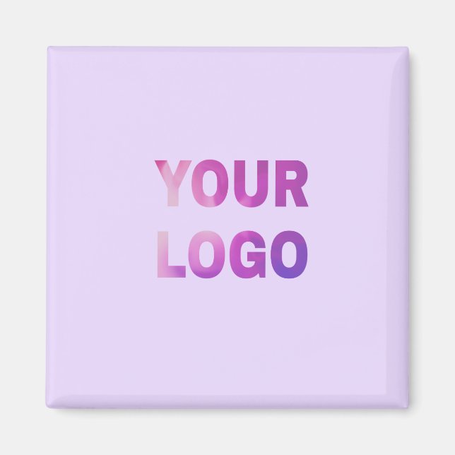 Íman texto simples mínimo adicione seu logotipo/design  (Frente)
