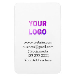 Íman texto simples mínimo adicione seu logotipo/design
