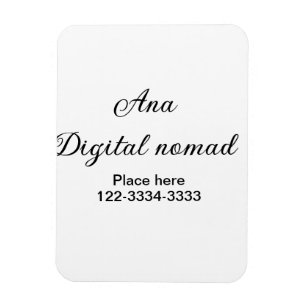 Íman Texto simples mínimo adicione seu nome local cidad