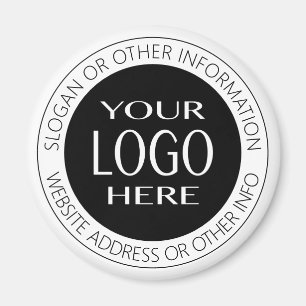 Íman Texto Superior e Inferior Circular + Seu Próprio 