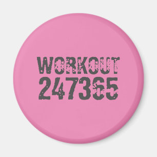 Íman Texto vestido e arranhado Workout 247365 rosa