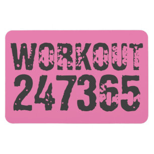 Íman Texto vestido e arranhado Workout 247365 rosa
