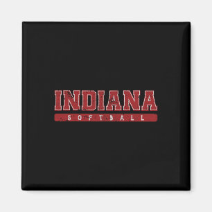 Íman Texto Vintage Vermelho Suave Indiana