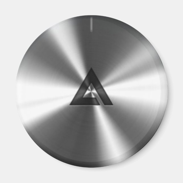 Íman Textura de aço brilhante realista moderna (Frente)