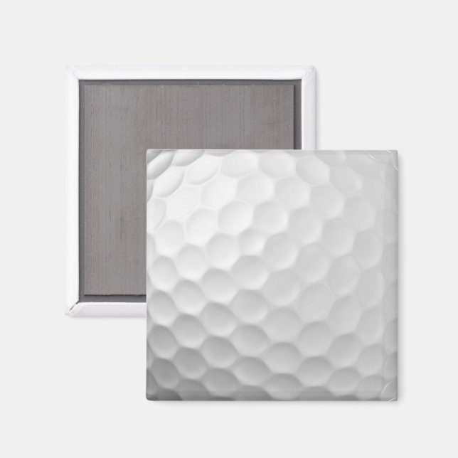 Íman Textura de Bola de Golfe Branca Com Alvéolos (Front/Back)