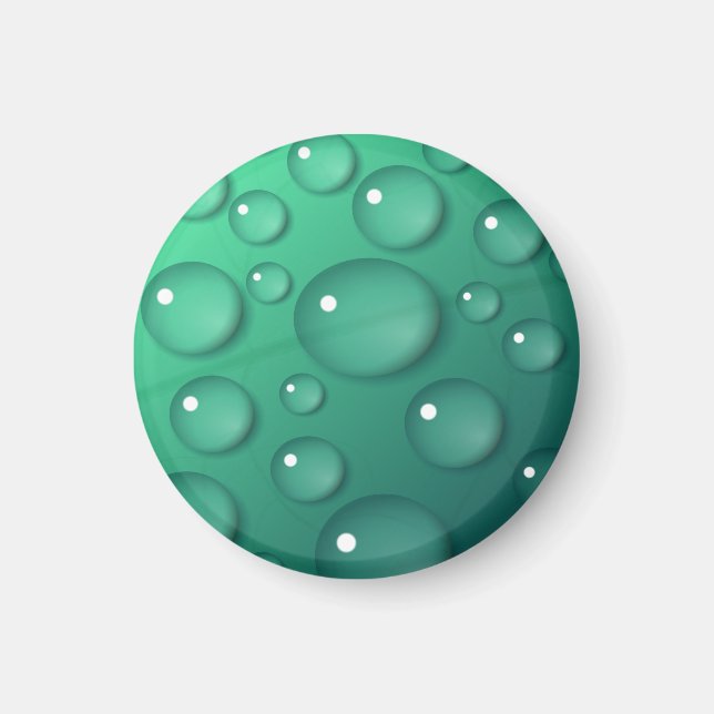 Íman Textura de derramamento de chuva em teal (Frente)