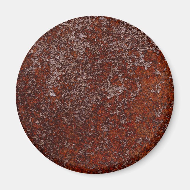 Íman Textura de metal enferrujado de cobre laranja quei (Frente)