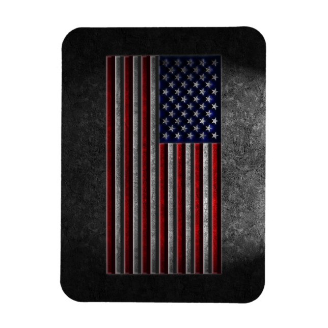 Íman Textura de Pedra de Bandeira Americana (Vertical)