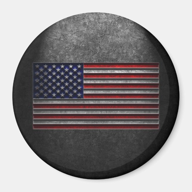 Íman Textura de Pedra de Bandeira Americana (Frente)