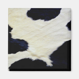 Íman Textura de pele de vaca em preto e branco Personal