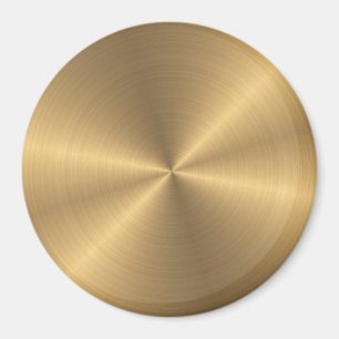 Íman Textura radial metálica Dourado personalizada