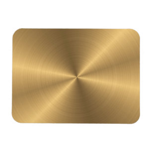 Íman Textura radial metálica Dourado personalizada