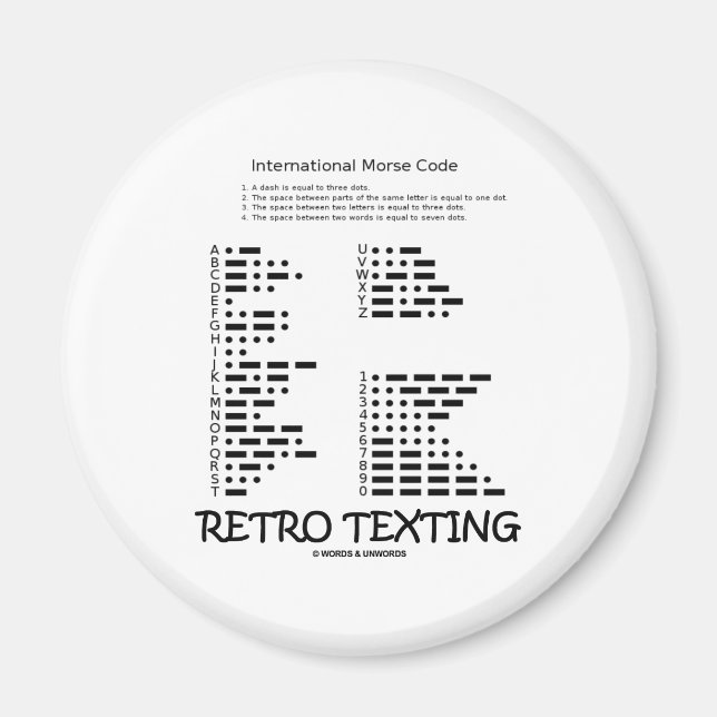 Íman Textura Retroativa (Código Internacional Morse) (Frente)