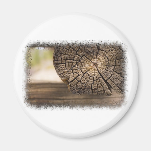 Íman Texturas de madeira de cabine antiga (Frente)