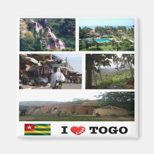 Íman TG - Togo - I Love - Collage Mosaic